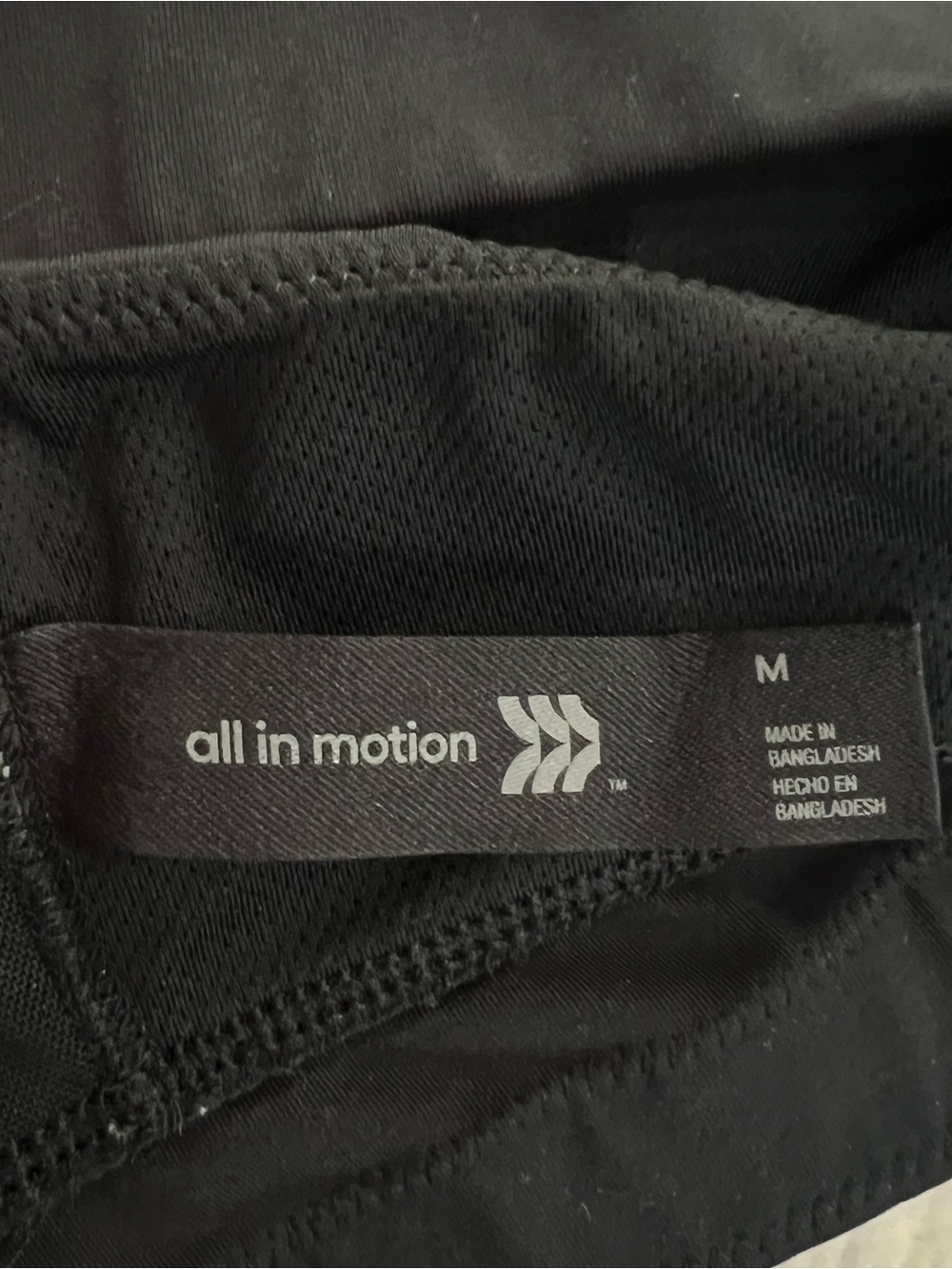All In Motion Excellent Condition Strappy Sports Bra Black Size Medium - Picture 4 of 5
